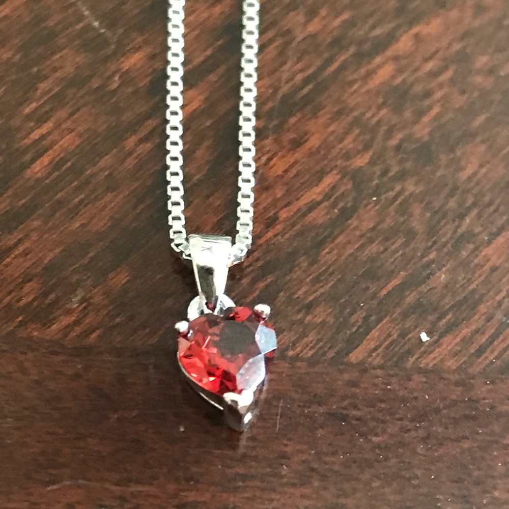 Silver Garnet Necklace - Picture 9 of 9